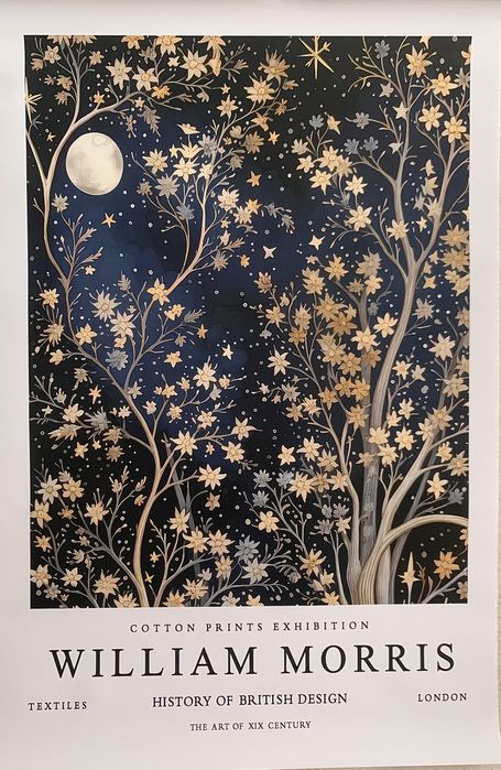 Gobelin na płótnie HD/Obrazek/William Morris/Full Moon