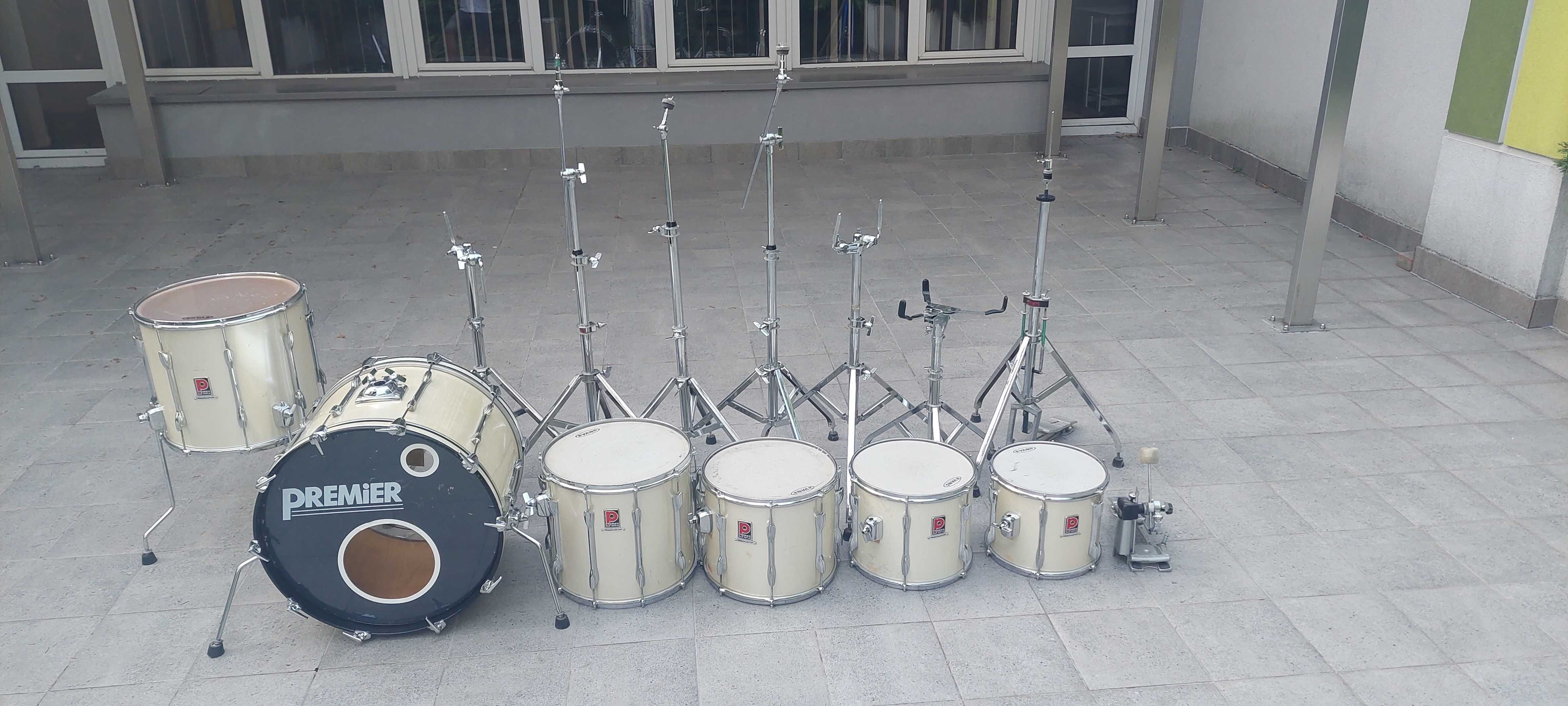 Perkusja Premier RESONATOR Vintage + hardware przełom lat 80-90-tych.