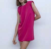 Nowa sukienka mini różowa Zara fuksja xl