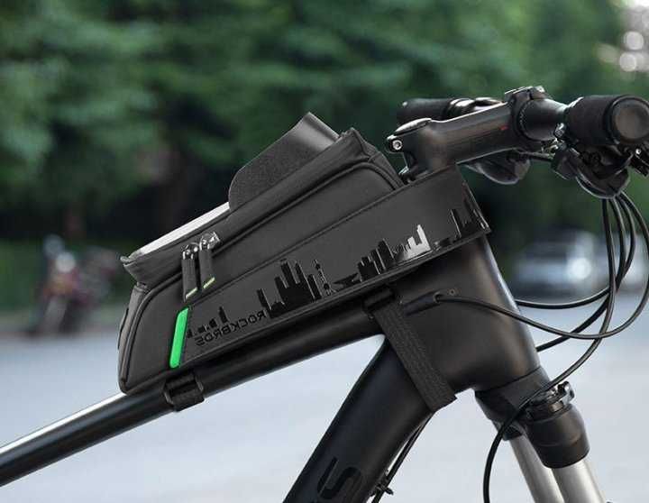 Велосипедна сумка на раму RockBros 029-1 BK сенсорна, водонепроникна