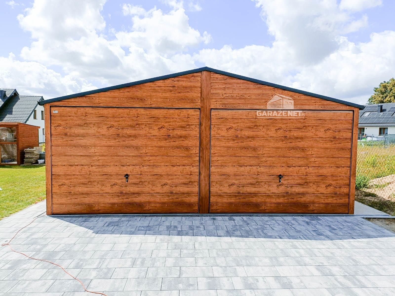 GARAŻ BLASZANY 6m x 5m Dwuspad 2x Brama Wiata Drzwi Okno Pcv 6x5 GB225