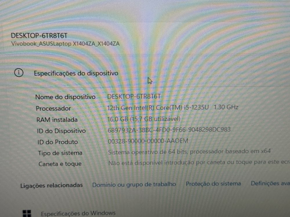 Portatil asus vivobook x1404z i5 12geraçao 16/512ssd como novo