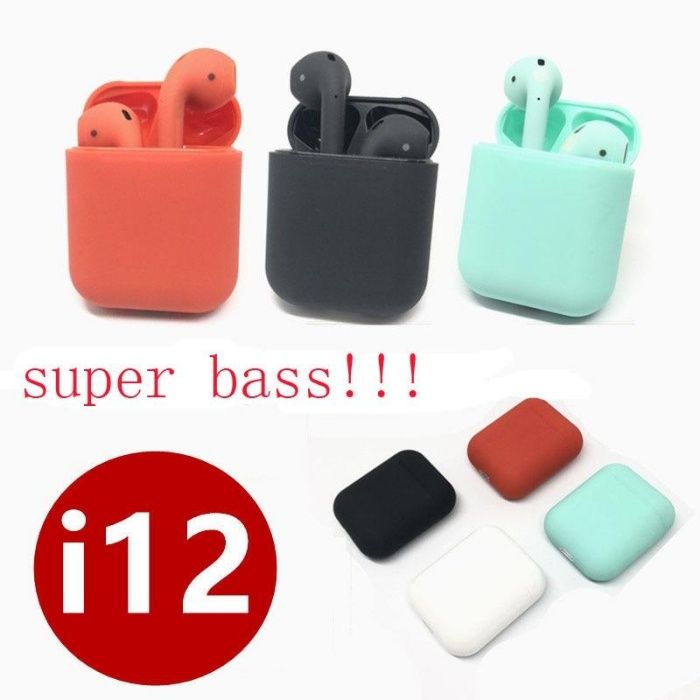 Акція i12 Inpods Сенсорні Бездротові Навушники Bluetooth Червоний