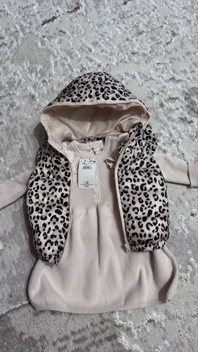 Платье, жилет леопардовый, тёплый человечек, костюм