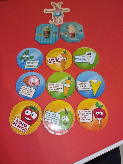 Magnesy na lodówkę dla dzieci 9 sztuk warzywa  .STARE Czasy.