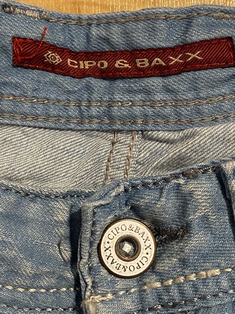 Cipo & baxx W29 L34 damskie spodnie jeansy dżinsy niebieskie nowe