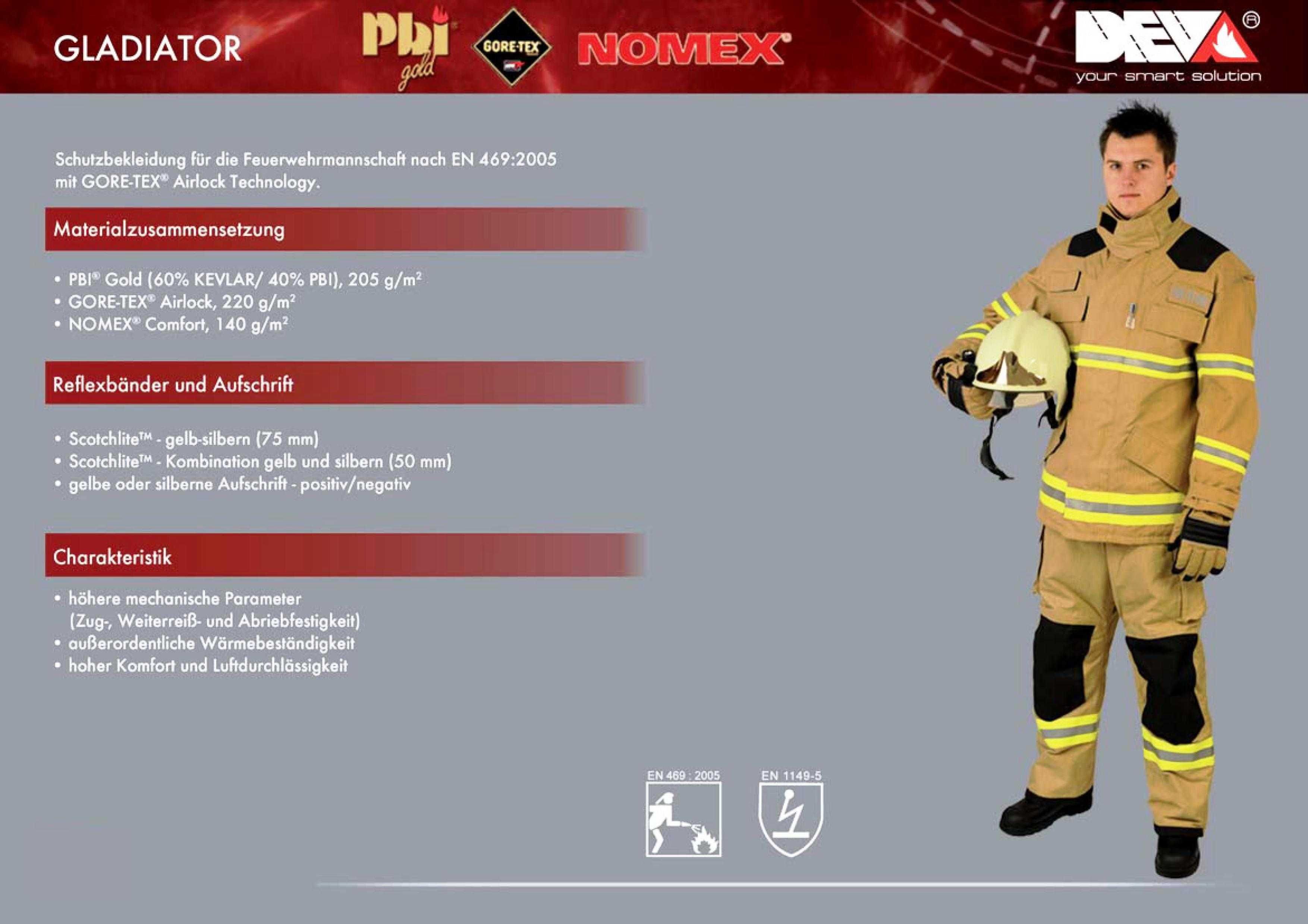 БОП ЧЕХІЯ DEVA Fireman V Бойовий одяг пожежного NOMEX GORE-TEX