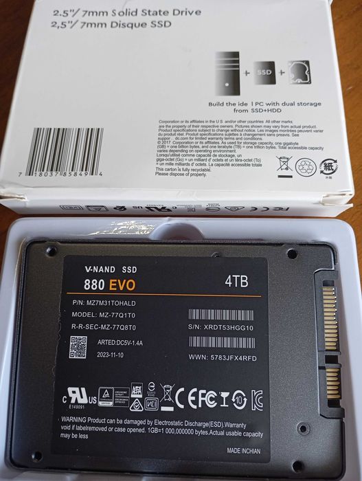 Disco interno SSD.  Novo