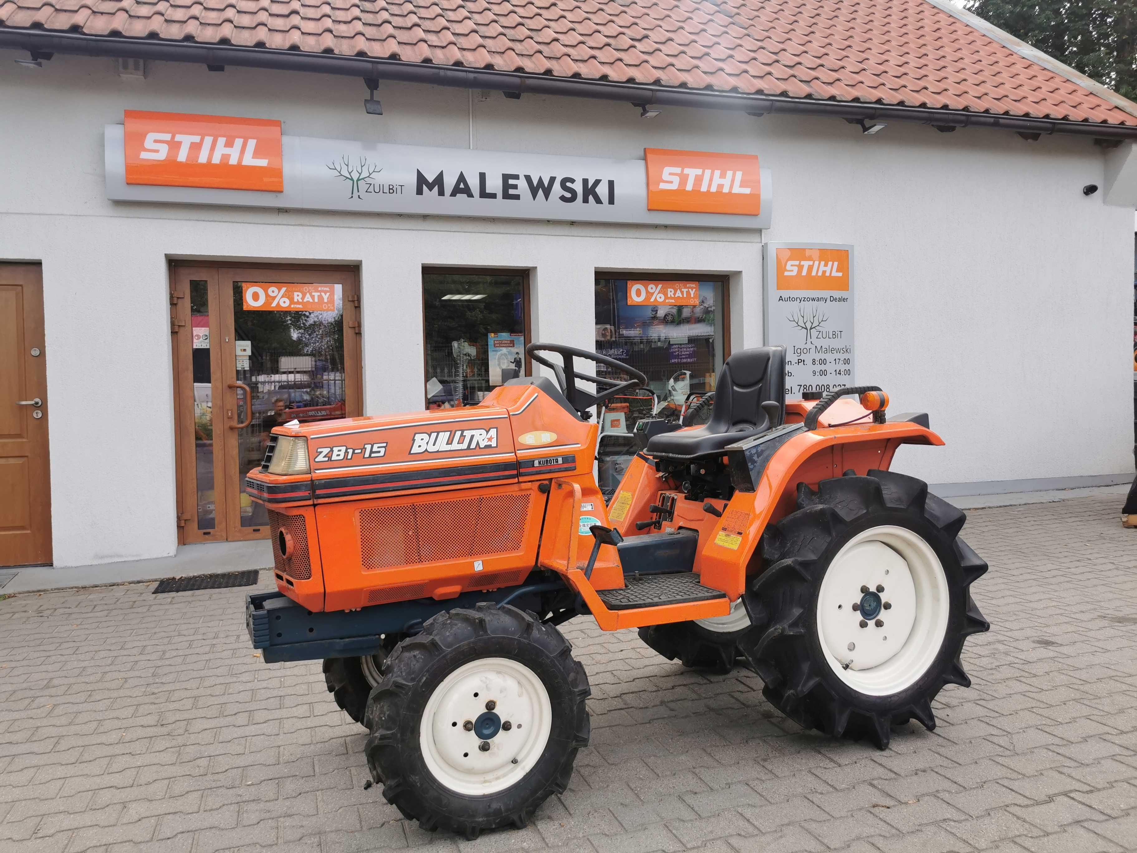 Kubota BULLTRA  B1-15 Traktor Japoński 15 KM Mały przebieg ISEKI, YANM