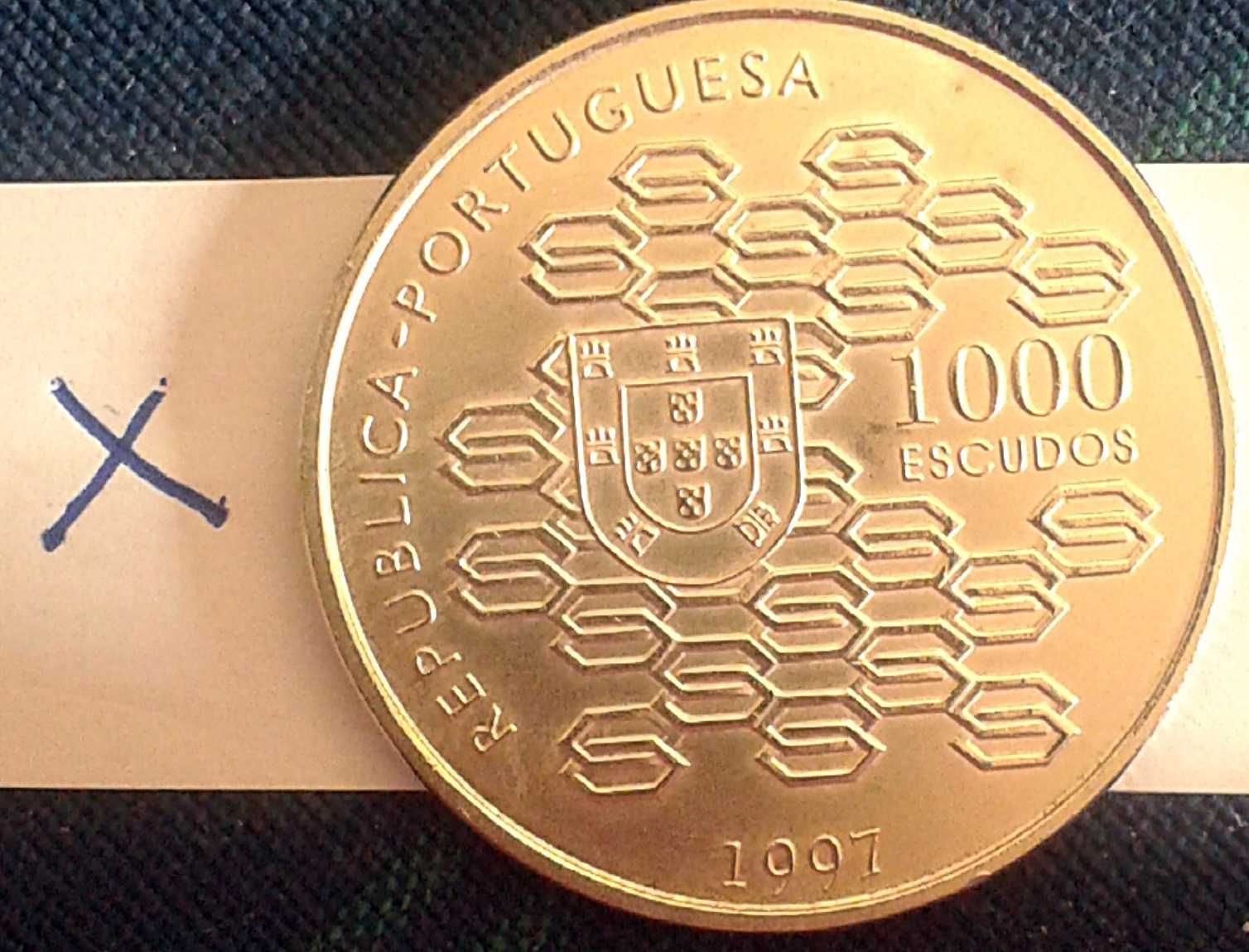 1000$ Moeda PRATA CREDITO PUBLICO IGCP. 1997 SILVER coin Portugal