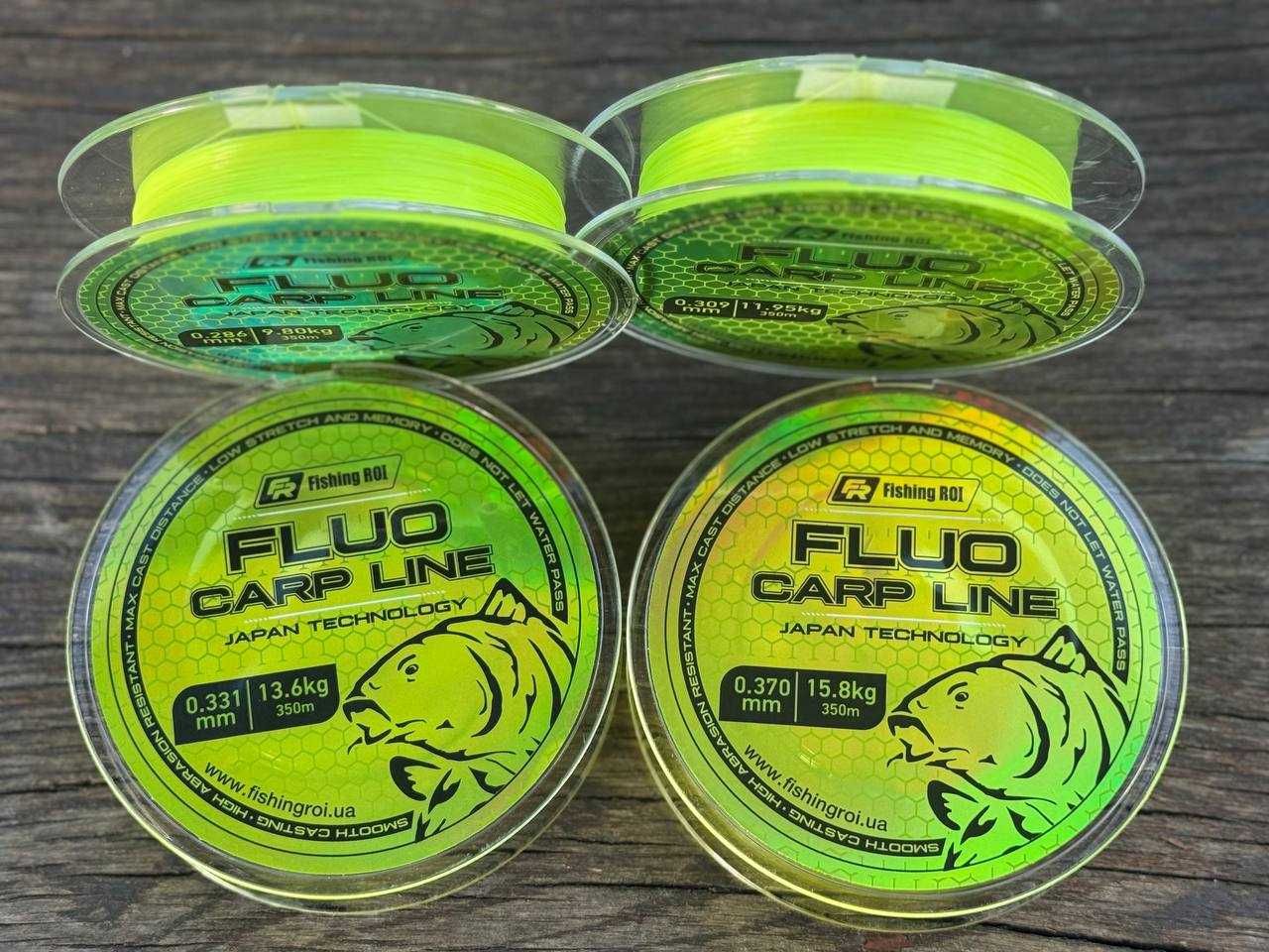 Жилка/ліска/леска FR Fluoro Carp 350м салатова/зелена/яскраво-зелена