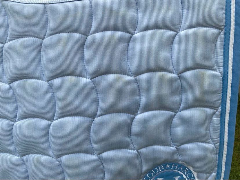 Czaprak Harcour Sabourg Skyblue w paski FULL VS wszechstronny blekitny