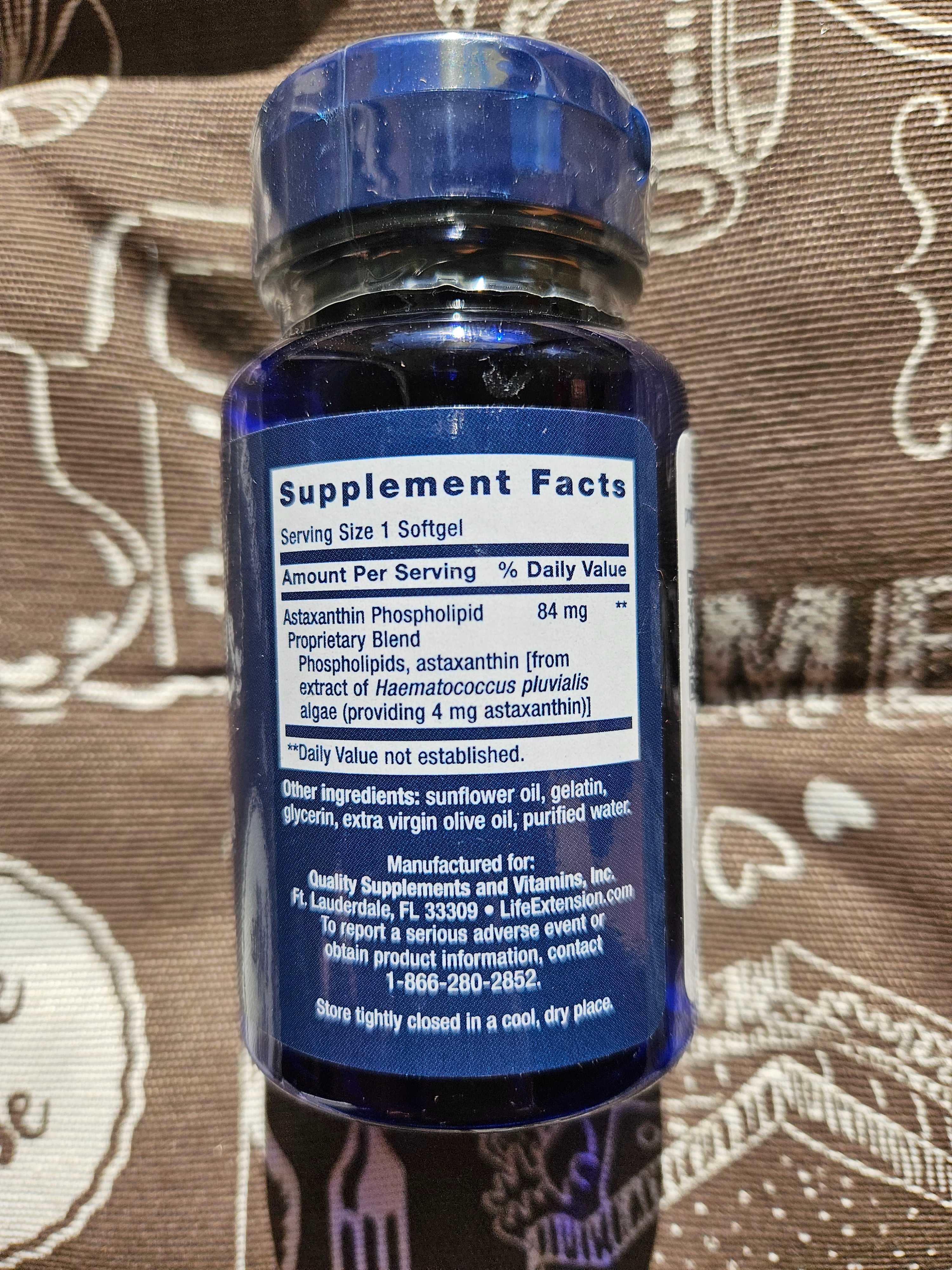 Now Foods Astaxanthin астаксантин антиоксидант life extension 4 10 12