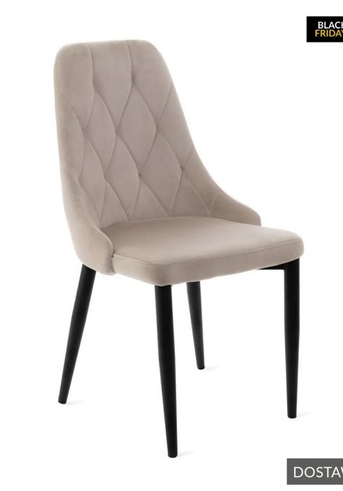 Krzesła do salonu,6 sztuk,komplet, NOWE,beżowe,welurowe,6 sztuk, Homla