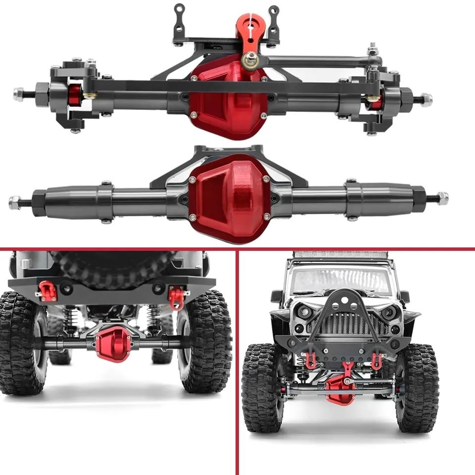 Nowe metalowe mosty osie do modelu zdalnie sterowanego rc 1:10 SCX 10