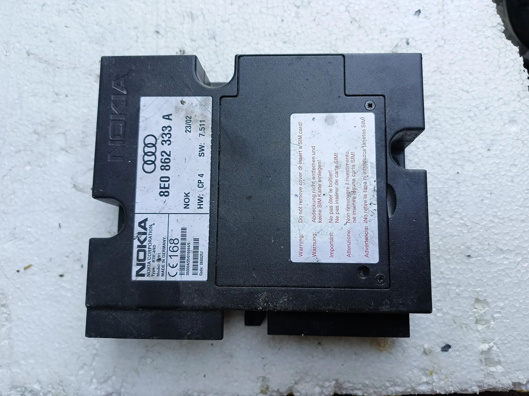 AUDI A4 B6 MODUŁ CENTRALKA TELEFONU NOKIA 8E0862333A