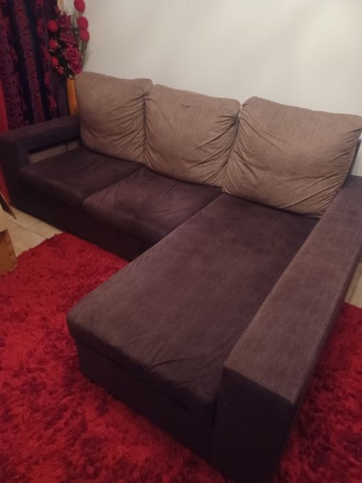 Sofá como novo com 2 puf