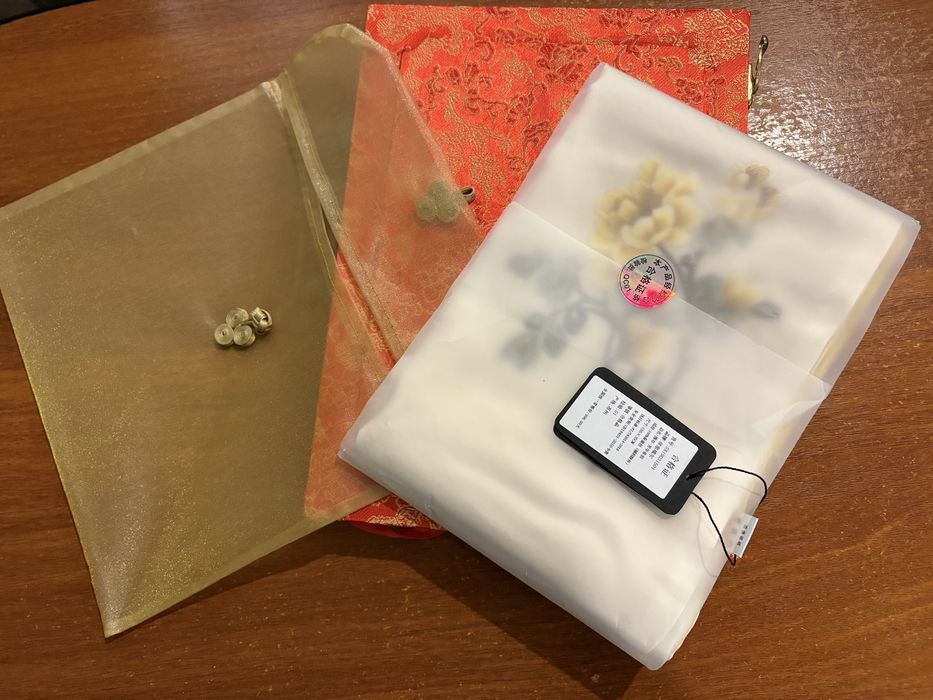 Шовковий шарф 芳华依旧 (ручна робота)