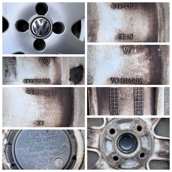 Литые диски r14 4x100 ET43 VW/Opel/Daewoo/Hyundai/KIA/Chevrolet/Toyota