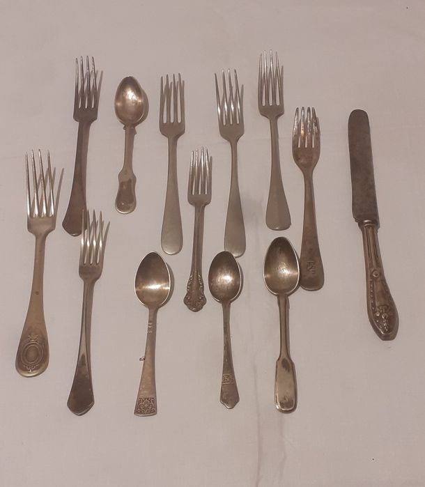 Stare sztućce platerowane 13 sztuk