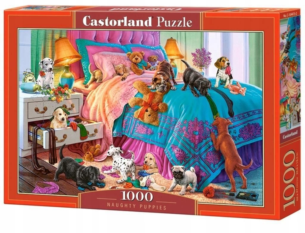 Puzzle 1000 Naughty Puppies Castor, Castorland