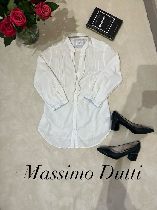 Massimo Dutti koszula biala klasyczna elegancka vintage old money