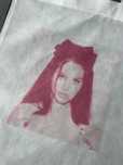 Torba tote bag lana del rey pink white non woven