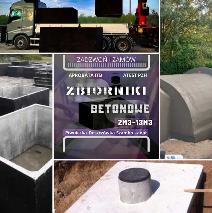 Zbiornik Betonowy 10m3 Schron Szambo Piwniczka Deszczówka Kanał Gnojów