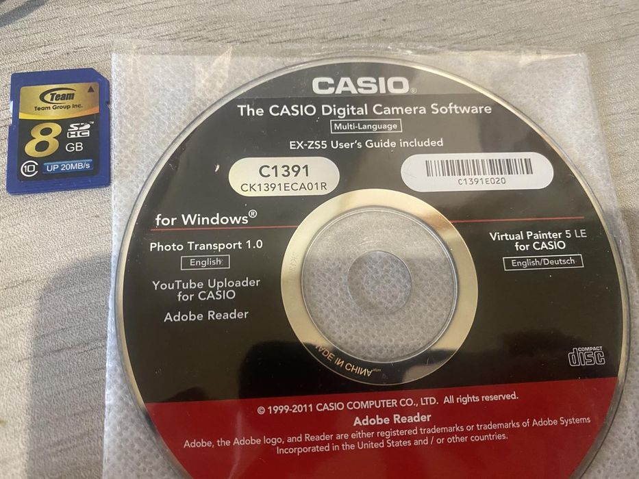 Casio exilim ex-zs5+sd 8gb
