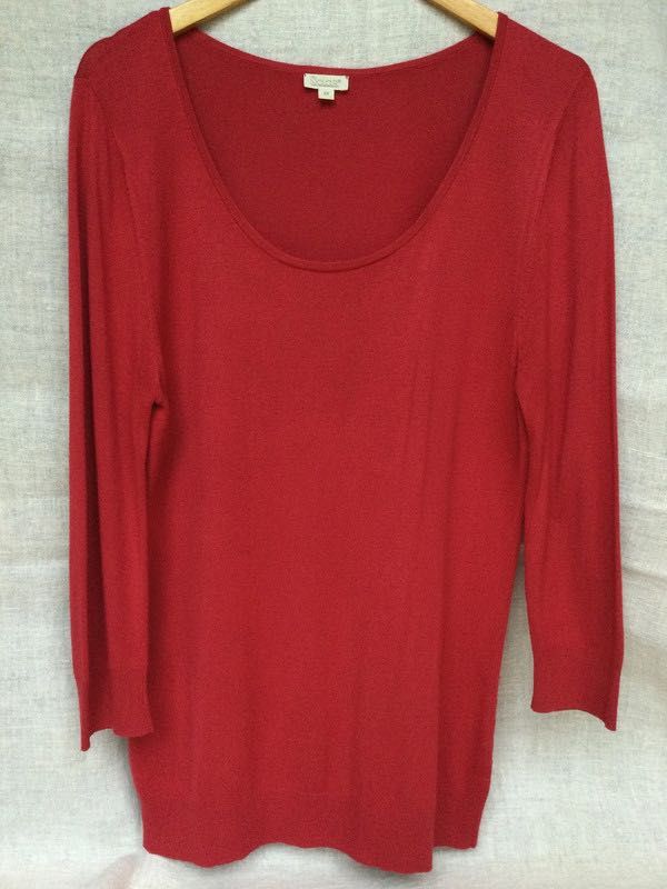Letni jedwabny malinowy sweter Solar M/L
