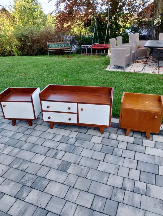 Stary drewniany zestaw