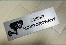Tabliczka ostrzegawcza obiekt monitorowany