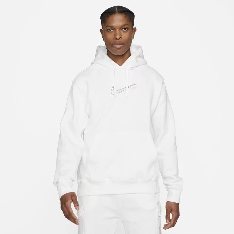 OVERSIZED NIKE COURT (M) Fleece Hoodie мужское худи белое флис женское