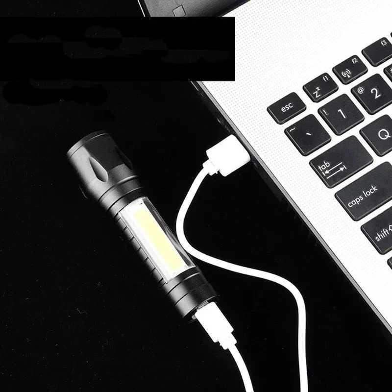 Latarka LED UV do Bursztynów Tester klimatyzacji + COB USB aku LT29