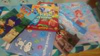 4 Книги для детей + папка Winx A4