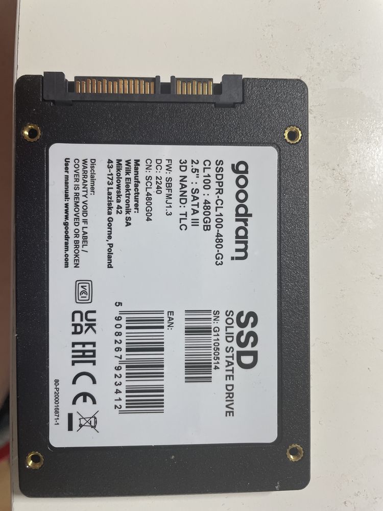 Dysk ssd 480 gb goodram