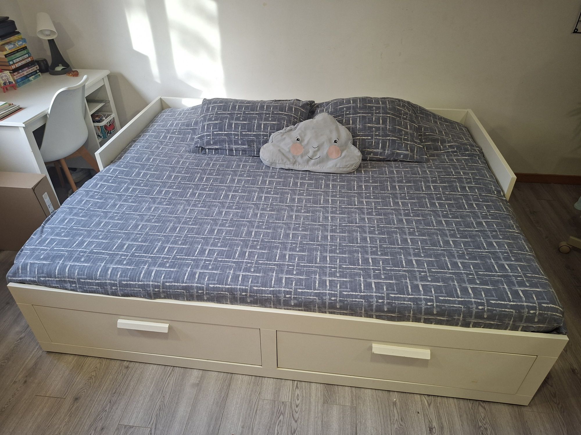 Cama BRIMNES (IKEA) individual/dupla 80x200 cm + oferta de 2 colchões