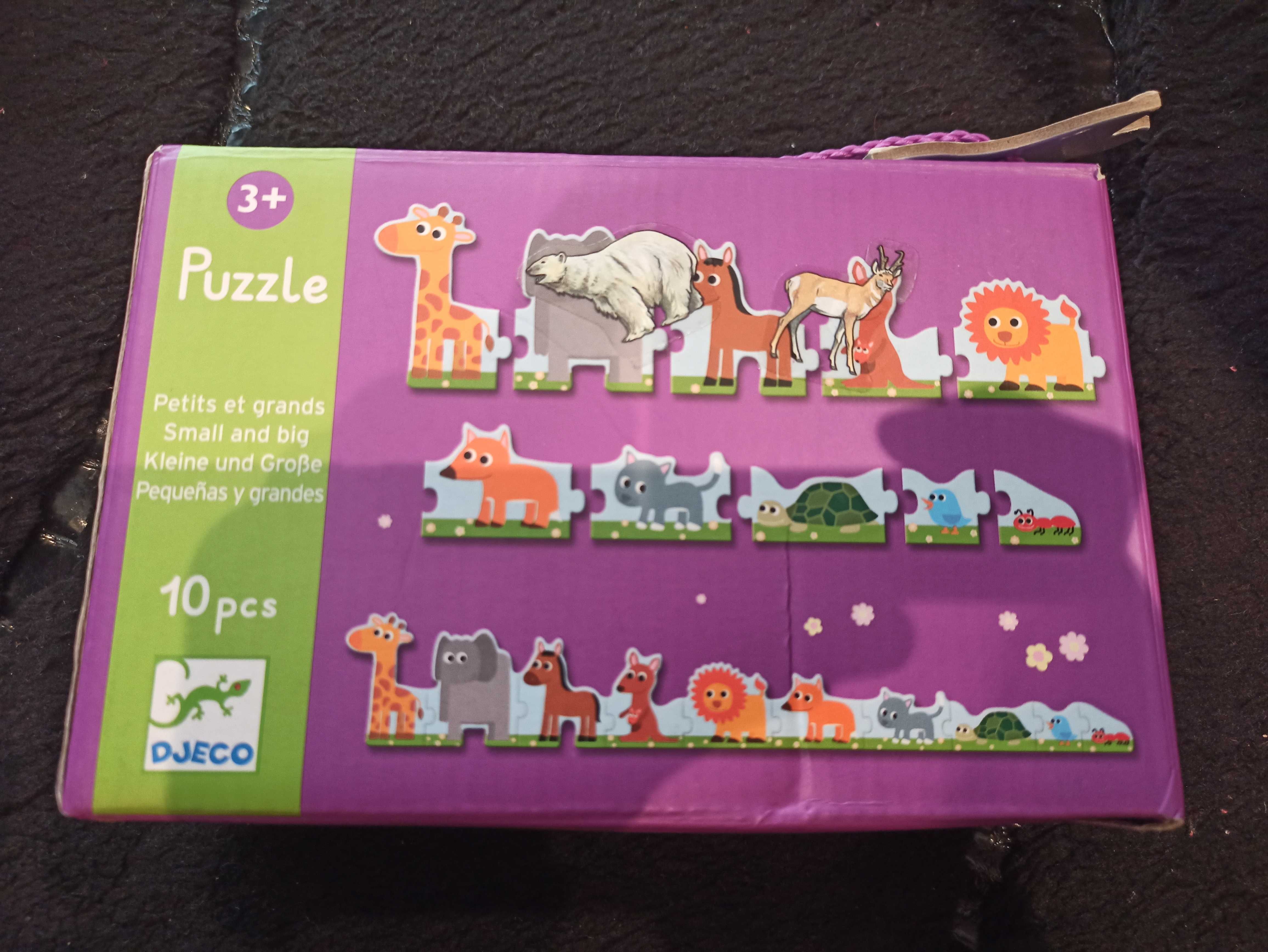 Puzzles, marcas Djeco, Science4you e Goula, 3+ e 2+.