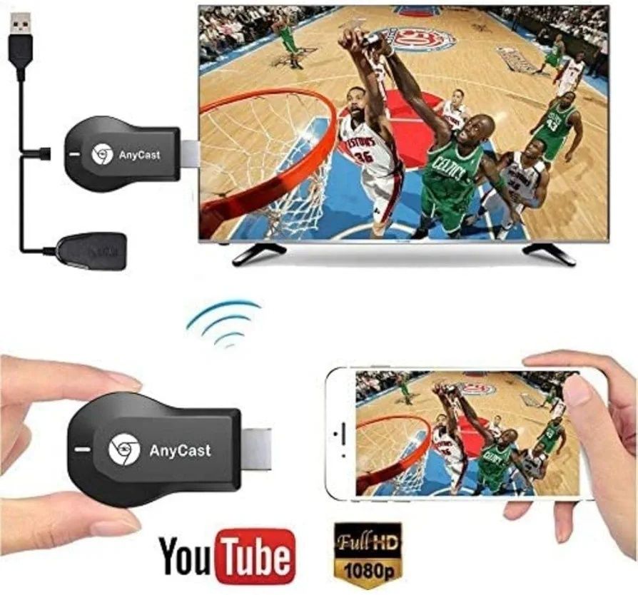 Odbiornik Anycast M9 Plus Dongle, wyświetlacz HDMI WiFi wyświetlacz ob