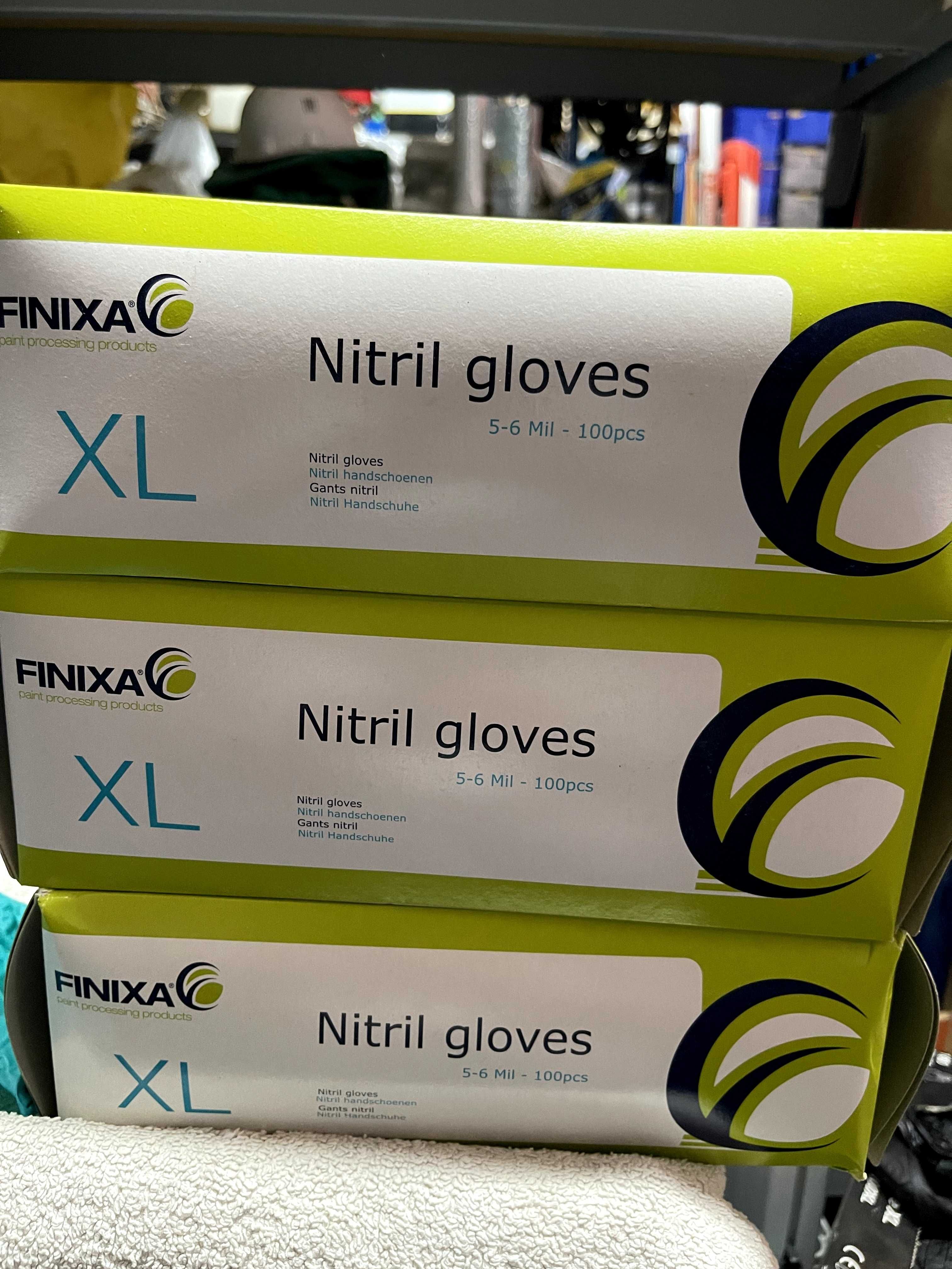 Luvas descartáveis Finixa em nitrilo azul Tamanho XL (Lote de 100)