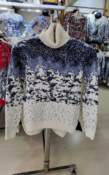 Sweter damski golf wełna jagnięca z kaszmir swetry zimowe nowe prezent