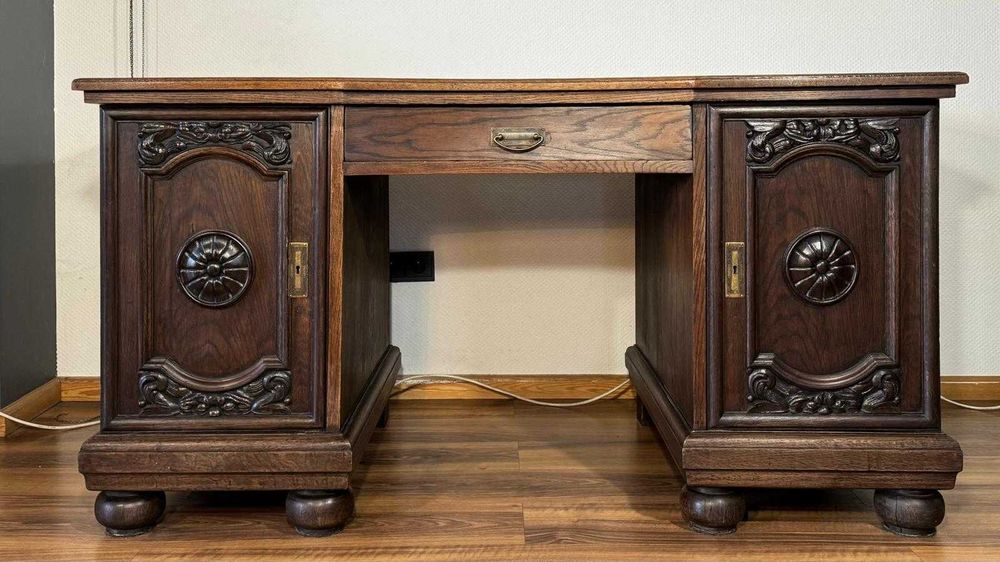 Biurko dębowe secesja antyk gabinetowe