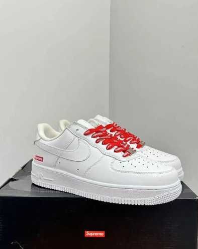 Buty-Trampk-Buty-Trampk-Nike Air Force 1 Low Supreme White R.37.5