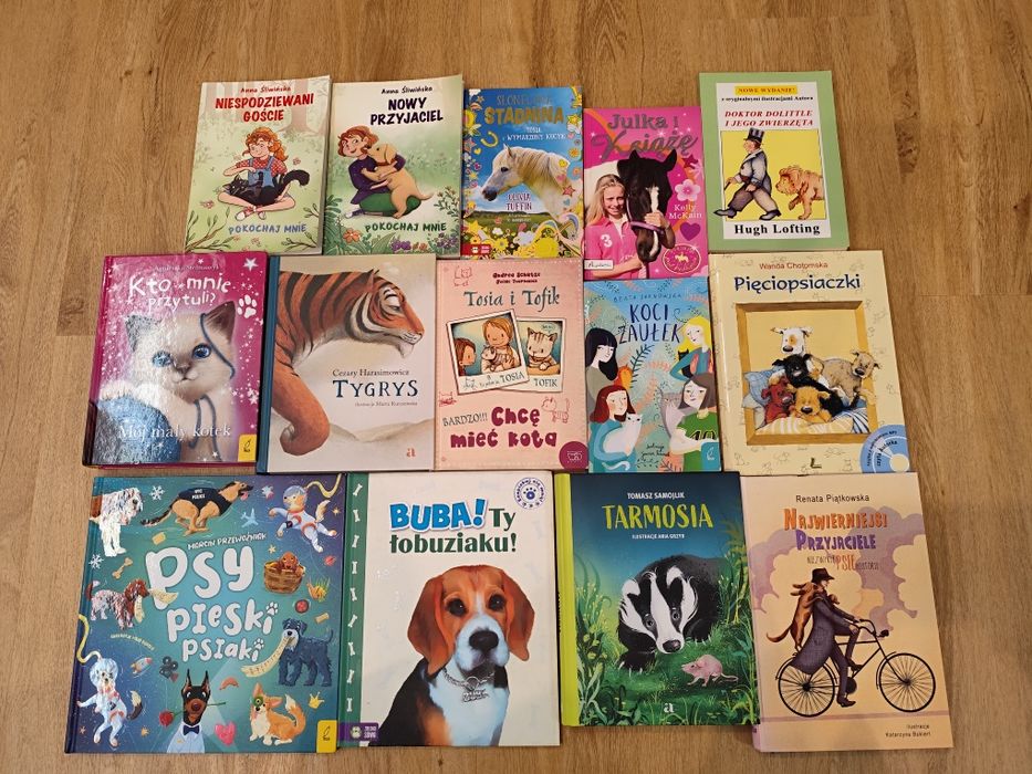 Zestaw 14 książek dla dzieci o zwierzętach