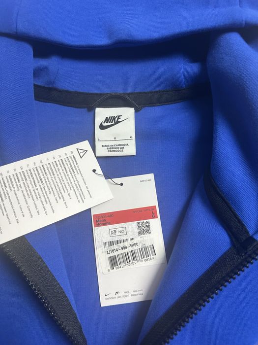 Оригінал! Кофта Nike Tech Fleece Windrunner Blue FJ5334-480