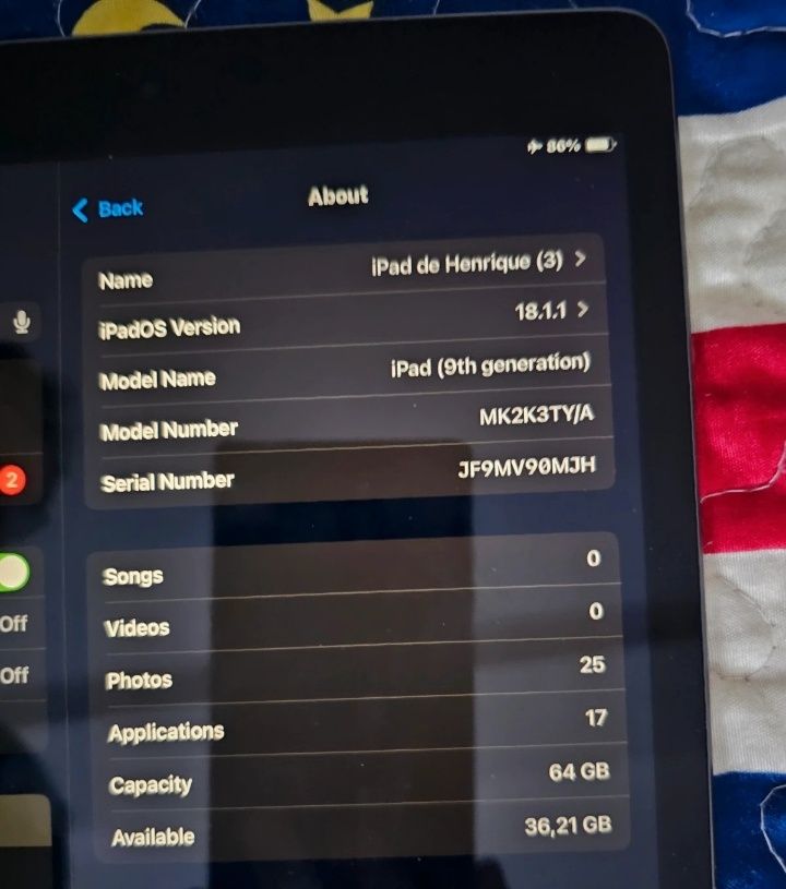 Apple iPad 9 geração 10.2''