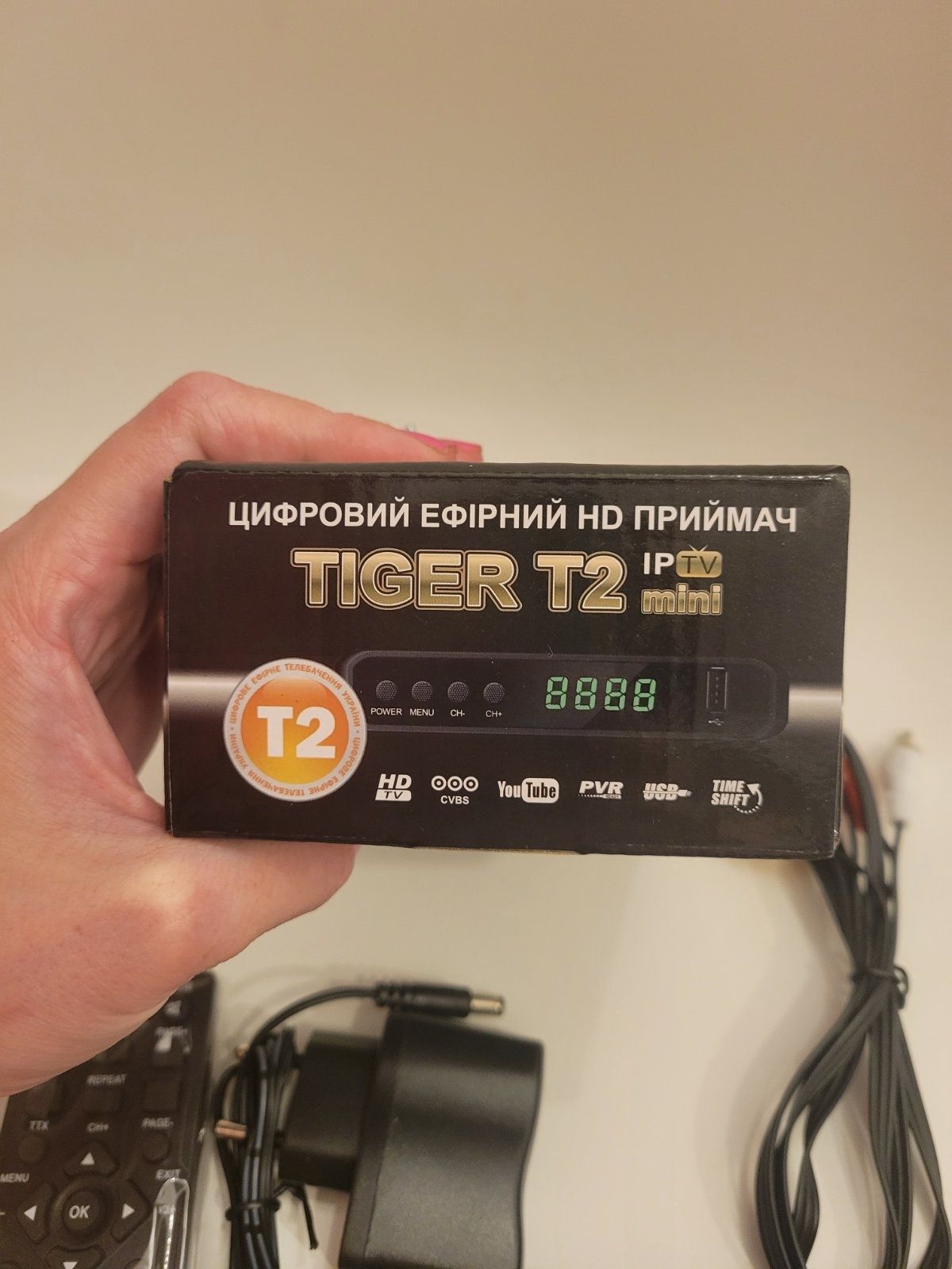 Тюнер T2 tiger IPTV mini приставка цифрова для телевізора телевизора