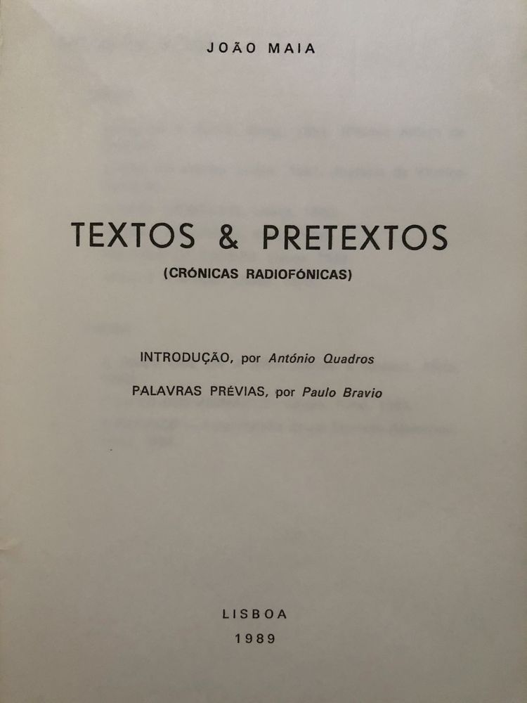 Textos e Pretextos - Crónicas Radiofónicas