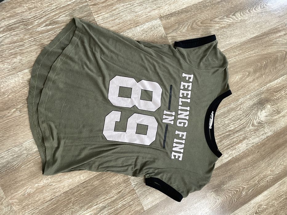 Bluzka sportowa z krótkim rękawem tshirt z nadrukiem z napisem