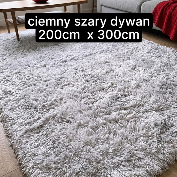 Dywan 200x300cm carpet nowy new jasny szary odcienie szarości